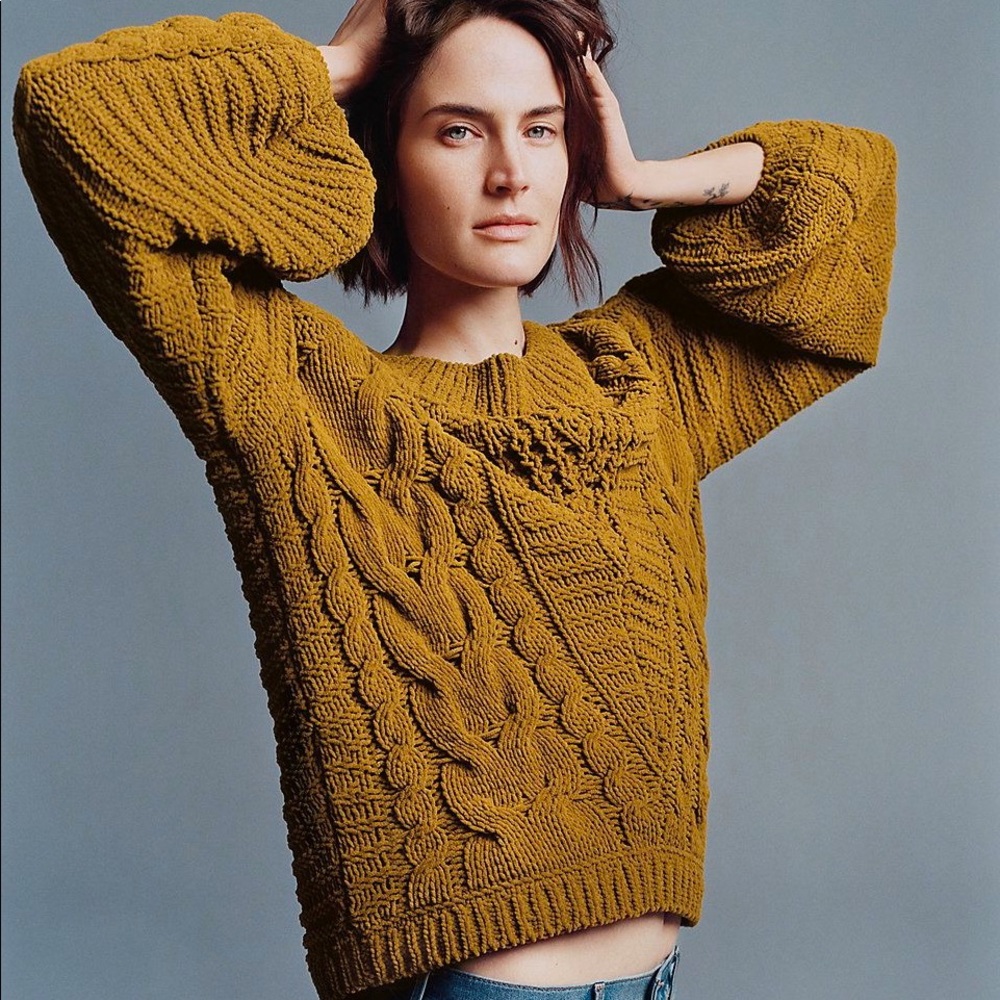Express Knit Boat Neck Balloon Sleeve Sweater